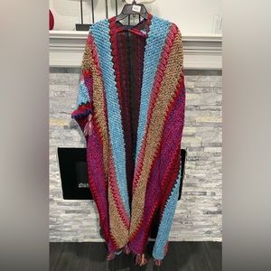 Multi color textured cardigan/kimono. One Size.